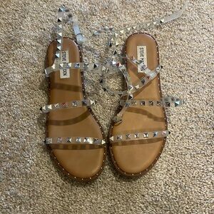 Steve Madden clear studded sandals